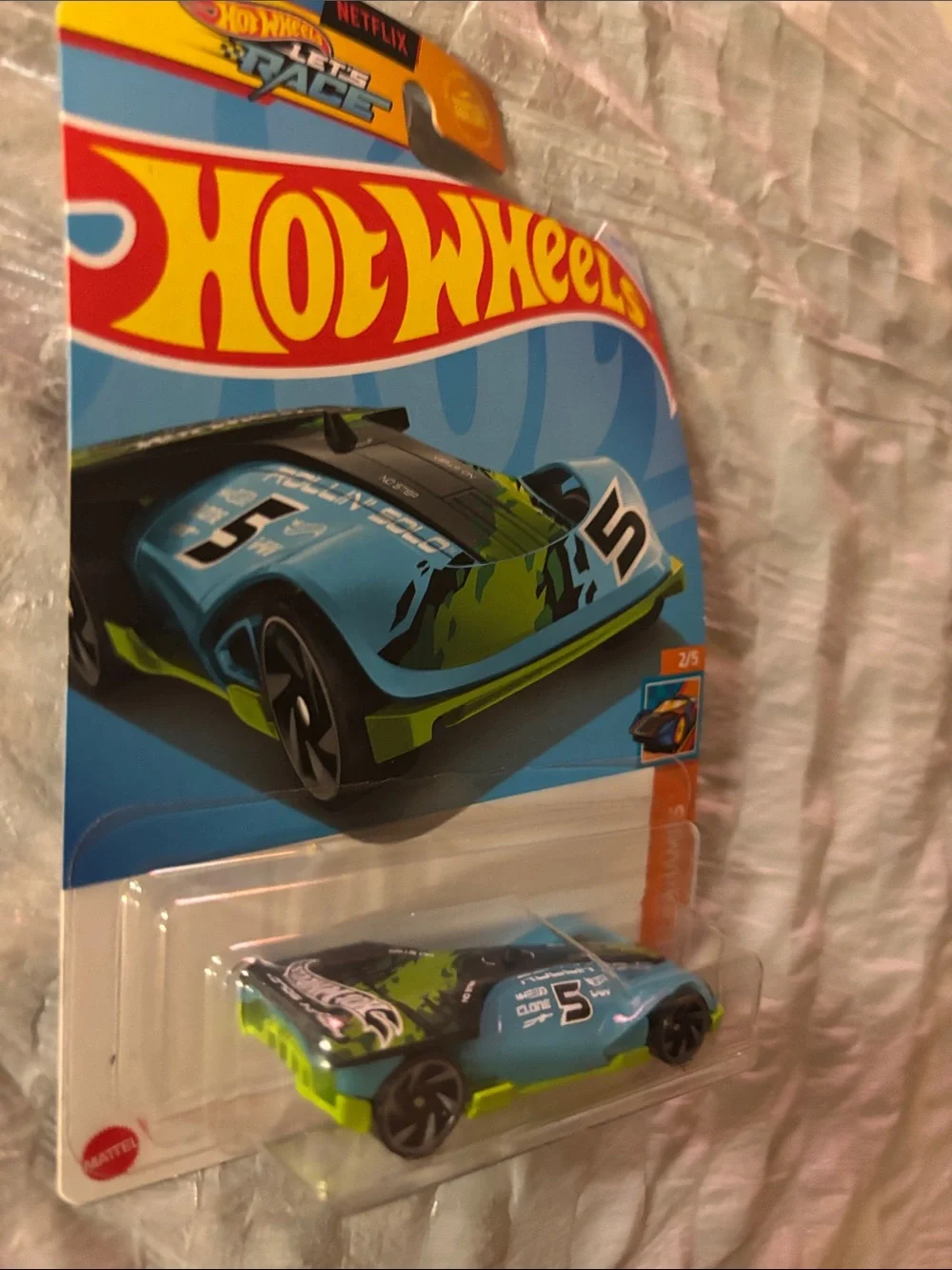 Hot Wheels Blue & Green Race Car Toy - Collectible Kids Vehicle